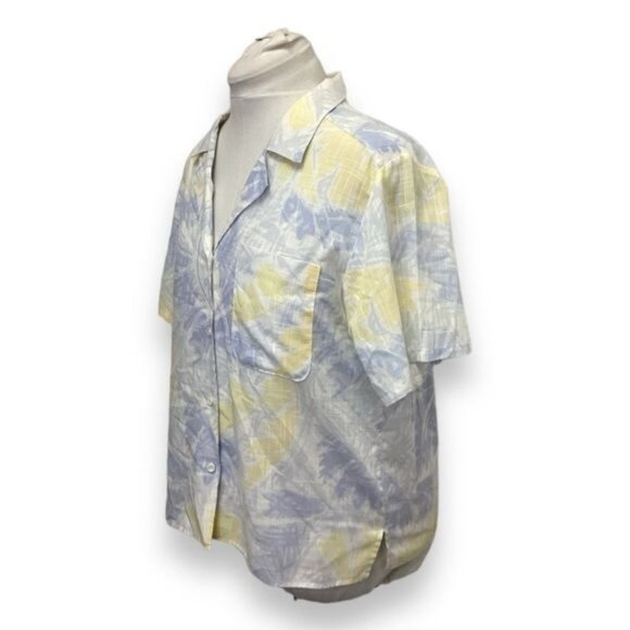 Stag & Co Vintage Women’s Short Sleeve Button Front Linen Shirt, size 16 - Picture 3 of 8